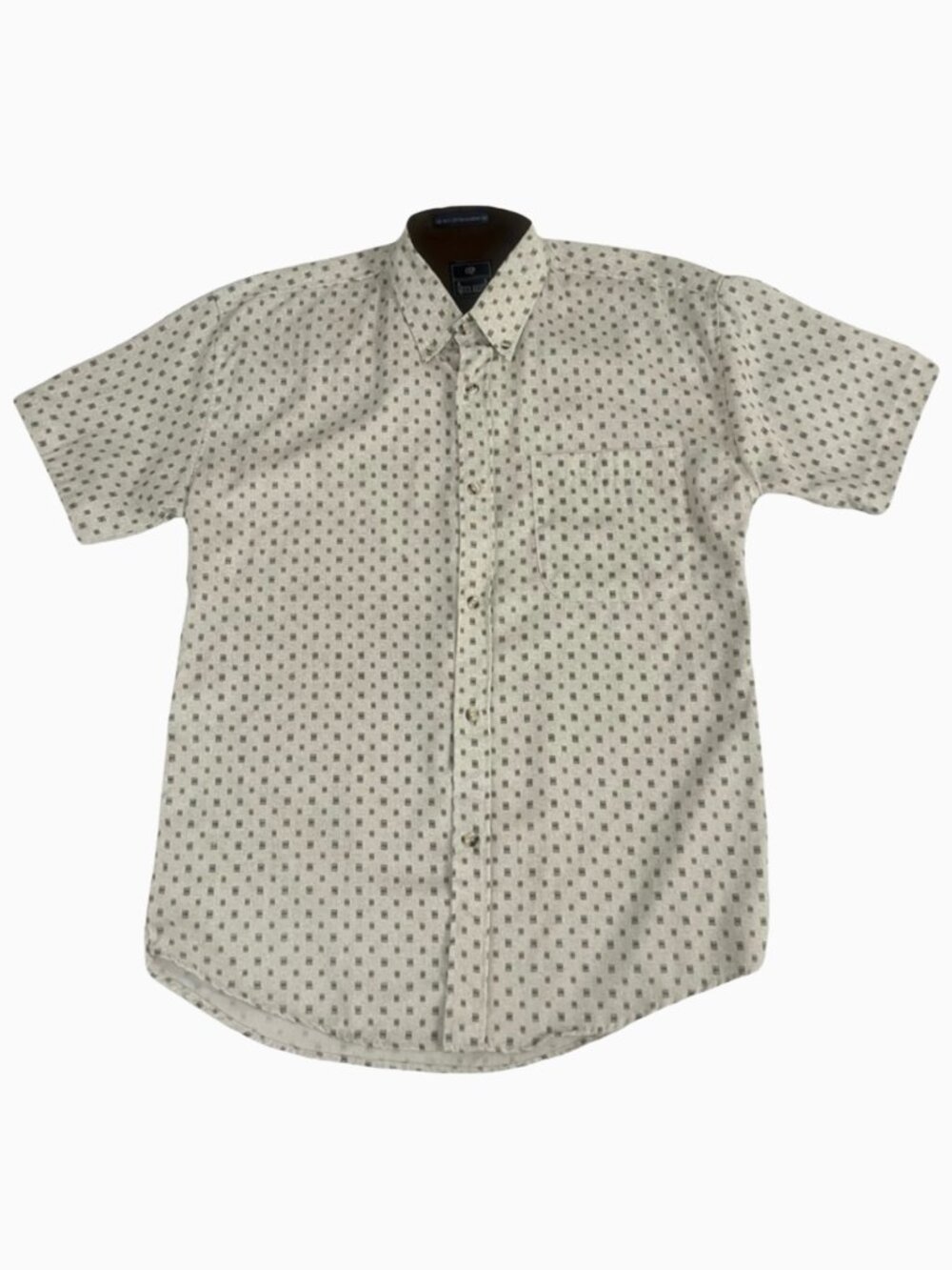 $15 SALE Quiksilver Cotton Short Sleeve Designer‎ Shirt Mens M Button Down Beige